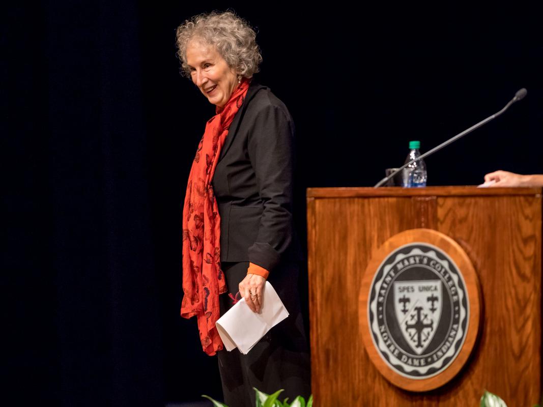 Margaret Atwood in O'Laughlin Auditorium