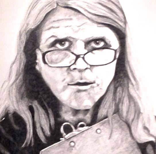 pencil drawing: portrait of Julie
