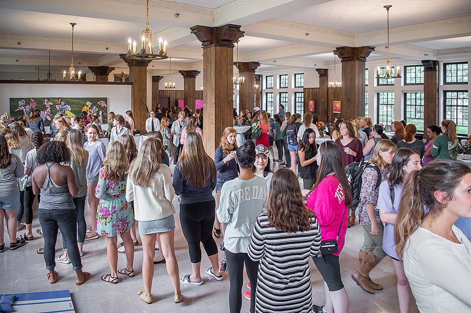 The'Tea with the President' event was packed
