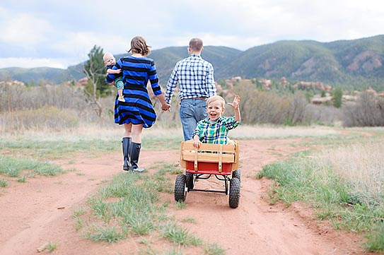 Newcamp Family walking in Colorado