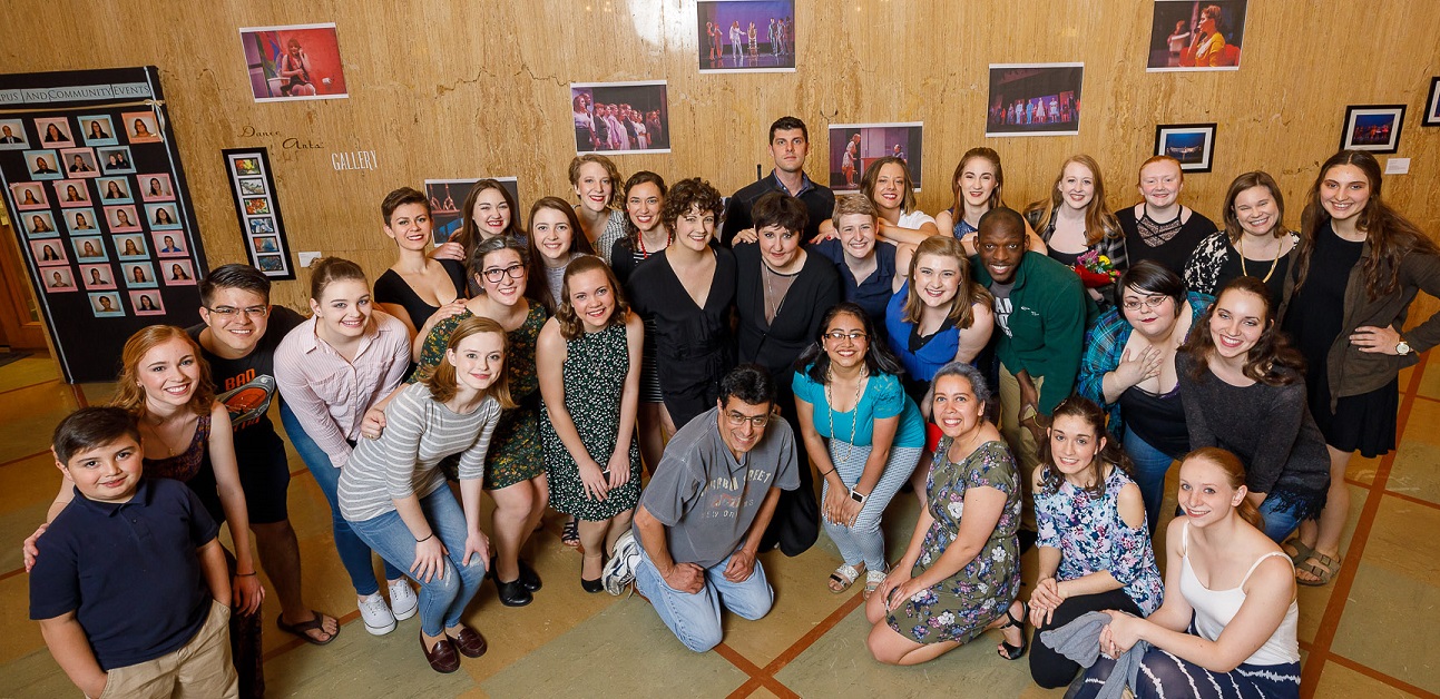 Theatre students with Casey Whitaker, April 2017