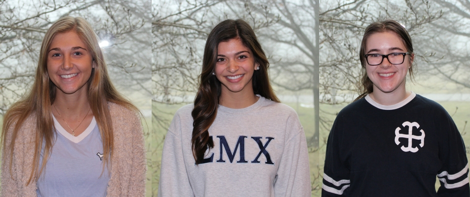 Alex Majchrowicz ’20, Sierra Zielinski ’19, Carey Dwyer ’20