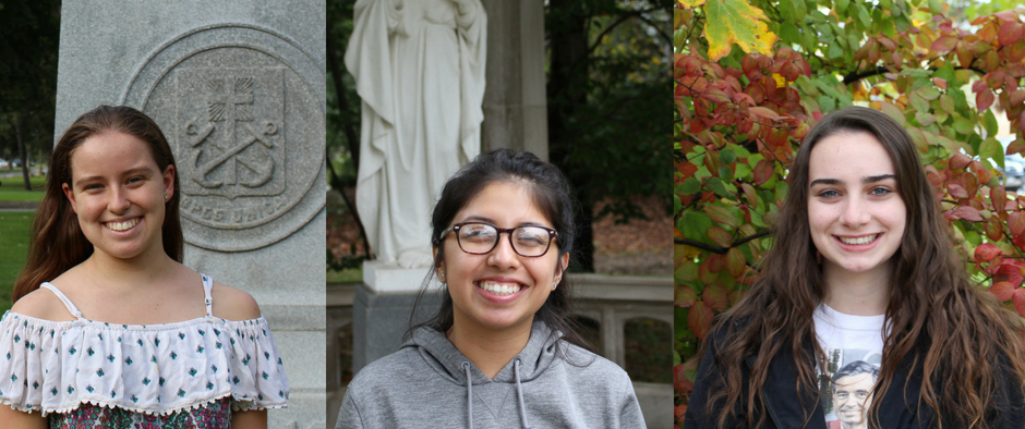 Deirdre Drinkall '21, Julisa Cerda '20, & Laura Taylor '20