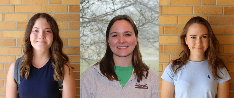 Riley Wilson '21, Shelby Knop '19, & Claire Connelly '22