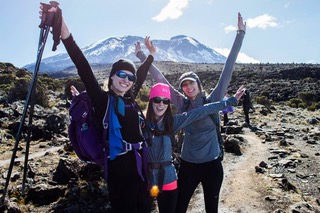 Students hiking
