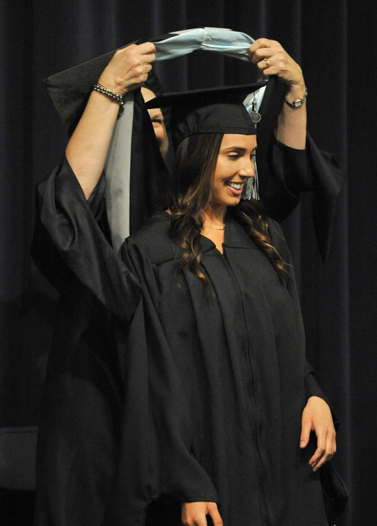 hooding ceremony at Saint Mary's College — Notre Dame, Indiana