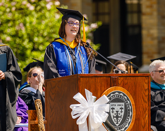 Heather Dilallo at podium