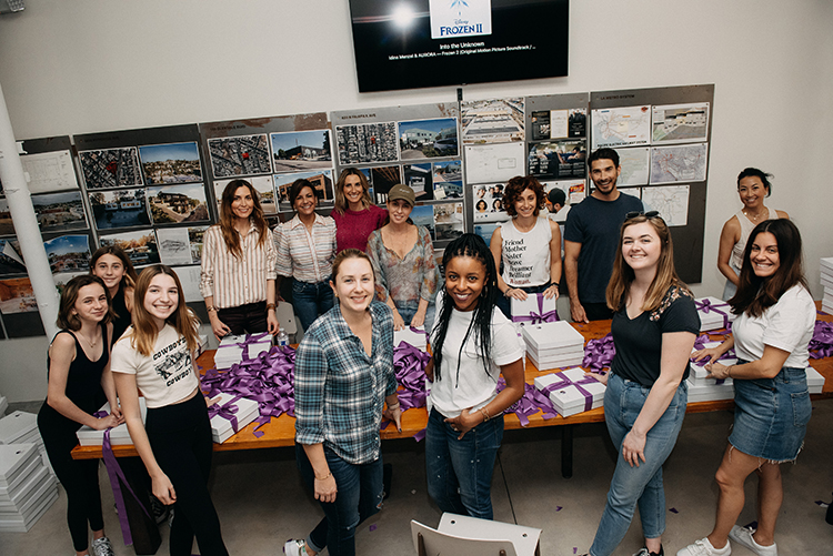 Volunteer group preparing packages