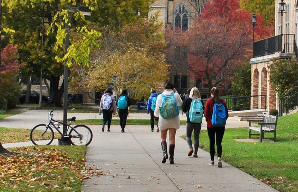 Students on campus