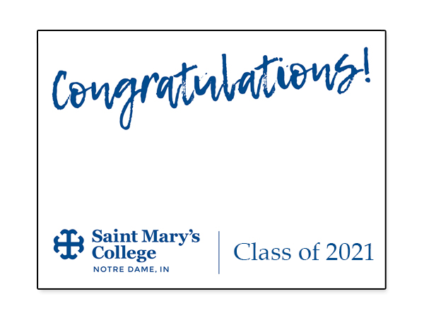 Yard Sign_Customize Congratulations Class of 2021_WhiteBkg