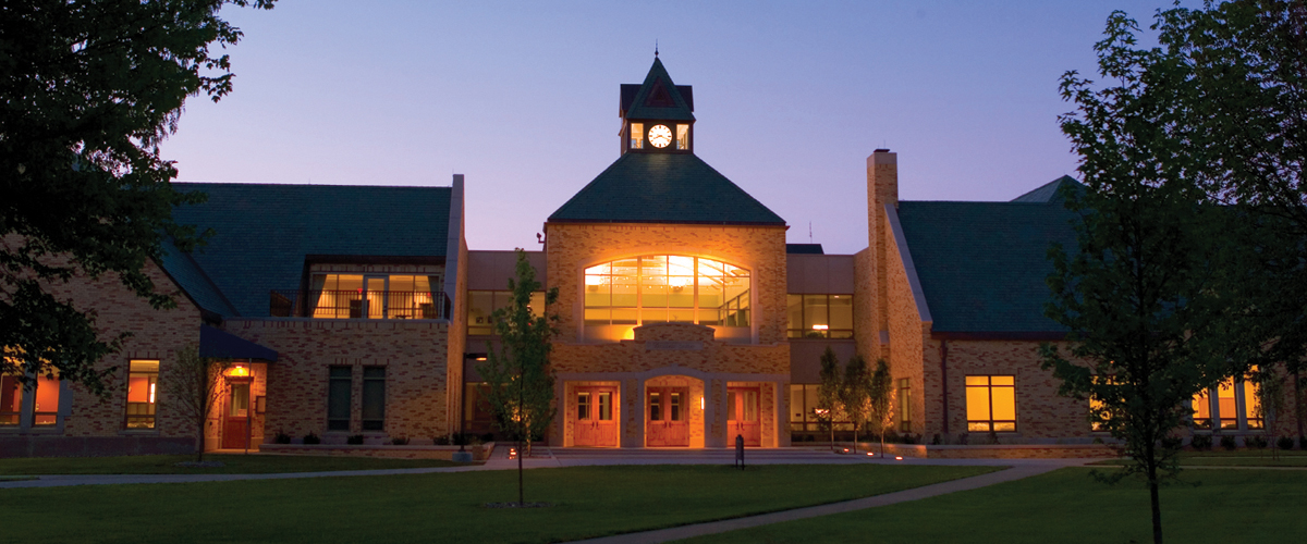Student Center at night
