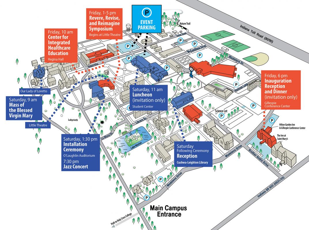 Inauguration events map