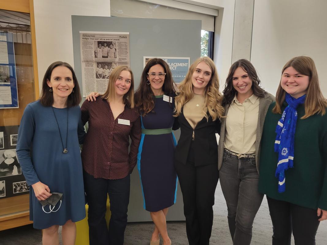 The researchers from left to right, Jessalynn Bird, Sarah Noonan, Laura Williamson Ambrose, Mary Coleman, Kaitlin Emmett, and Tess Diamond