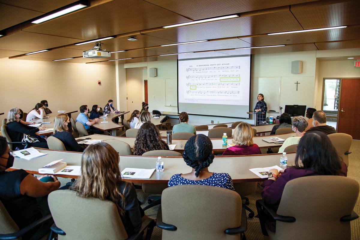 During the panel discussions faculty presented their latest research.