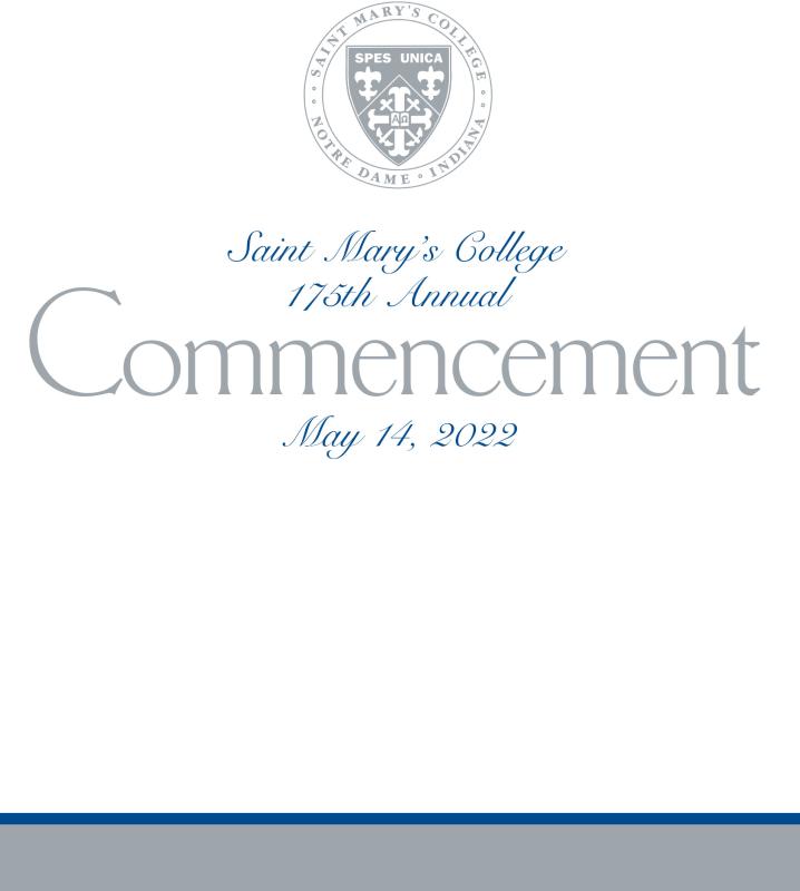 Cover of Commencement Program 2022