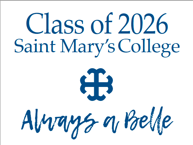 Class of 2026 yard sign white