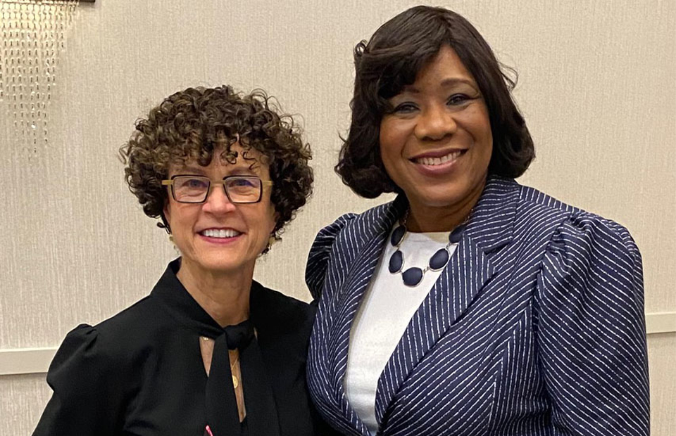 Katie Conboy with Tina Patton at the YWCA Woman of the year ceremony