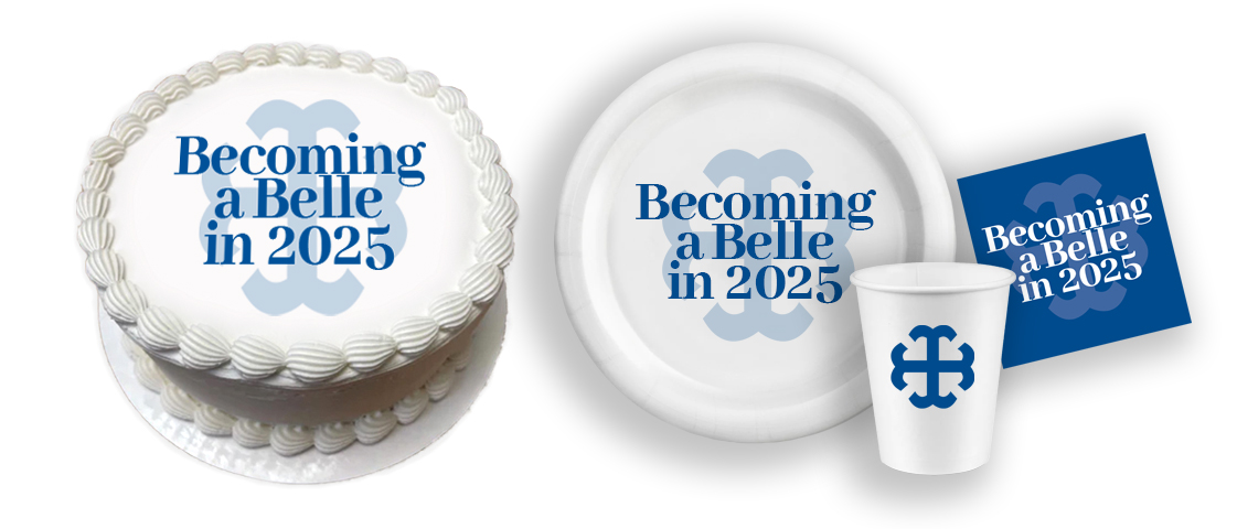 Samples of cake, plate, napkin, & Button use