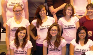 Students from the Women's Studies class