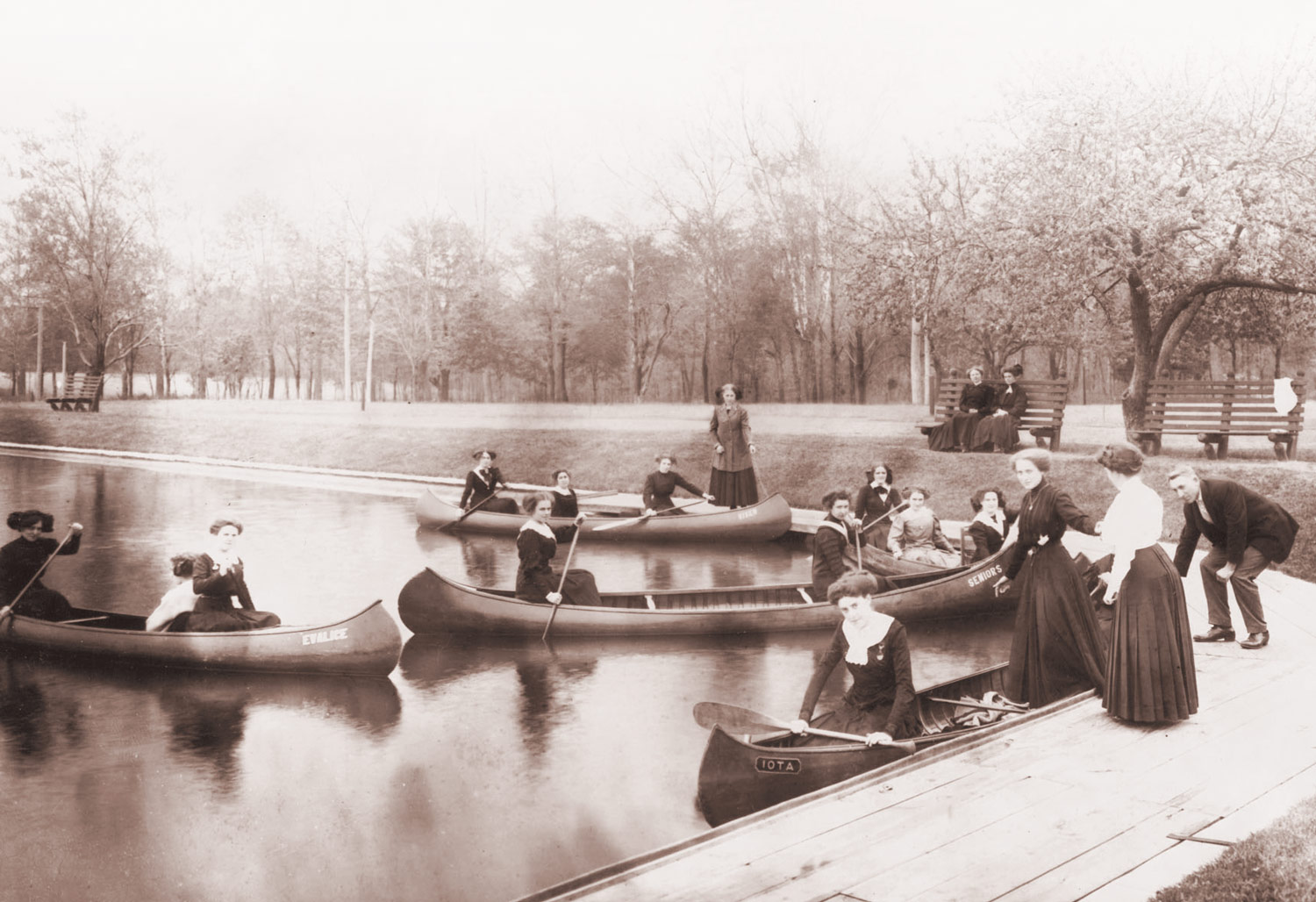 Rowing in Lake Marian at Saint Mary