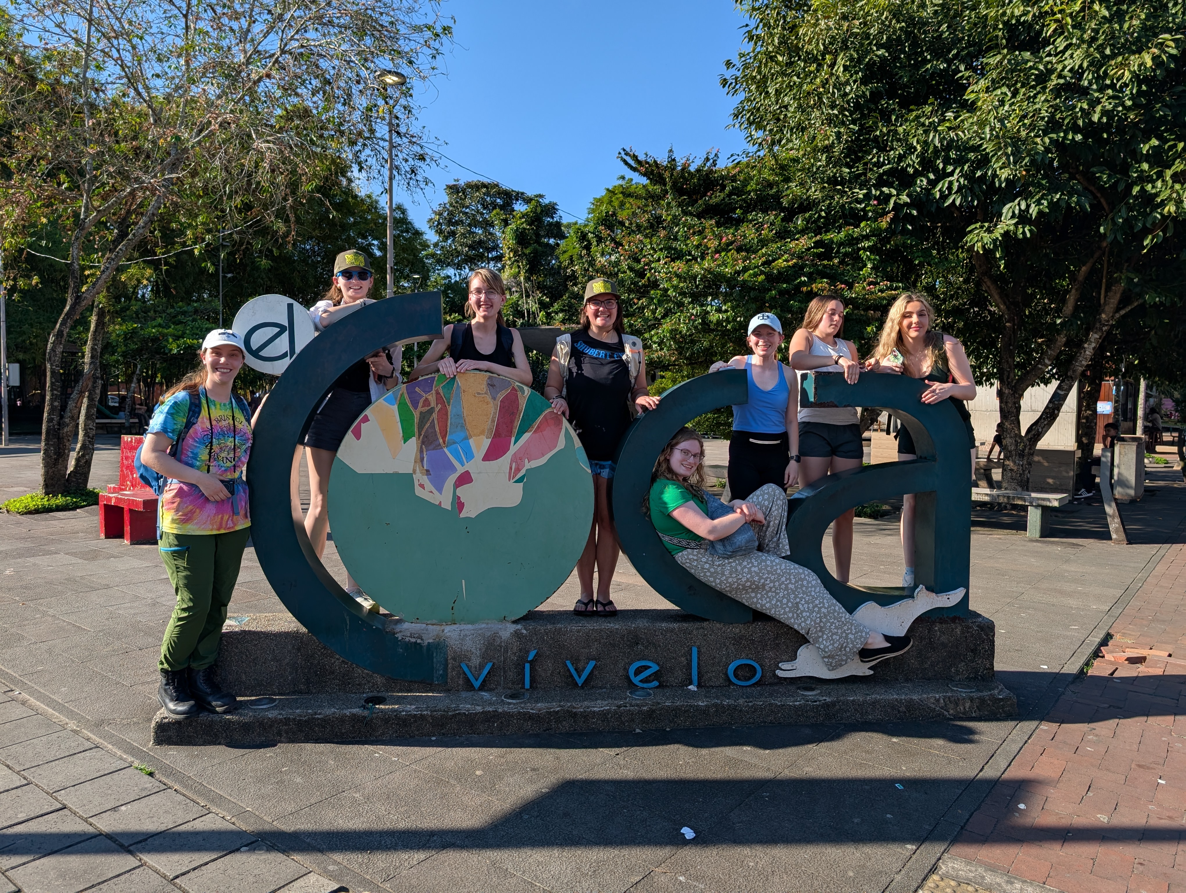 Students pose for a photo on an experiential learning trip to Ecuador in summer 2025.