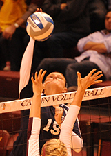 Meaghan Gibbons led the Belles in kills, digs, and blocks.