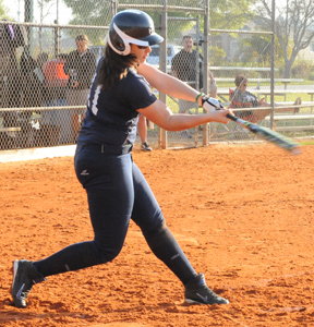 Jillian Busfield led the Belles' hitting efforts on the day at Carthage.