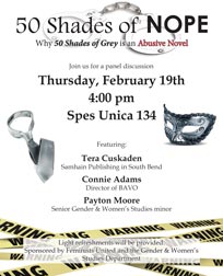Flyer announcing 50 Shades of Nope
