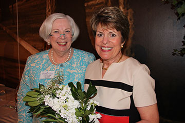 Alumna Achievement Award recipient Mary Acker Klingenberger ’79, left, poses with Saint Mary's College President Carol Ann Mooney. 