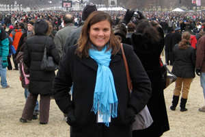 Anna Frantz at the Inauguration of President Obama