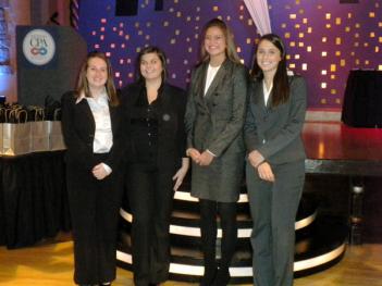 Pictured from left to right are Allison Courtney '12, Katie Gutrich '13, Chelsea Pacconi '13, and Maggie DePaola '12.