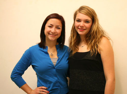 Cat Cleary '12 (left) and Laura Corrigan '13 were awarded a grant to initiate a sexual harassment awareness program at local high schools.