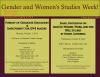 Flyer announcing Gender and Women's studies week 