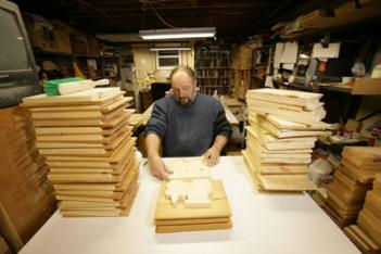 Efta at work in his workshop.