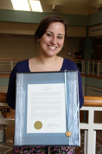 Laura Glaub '12 Saint Catherine Medal