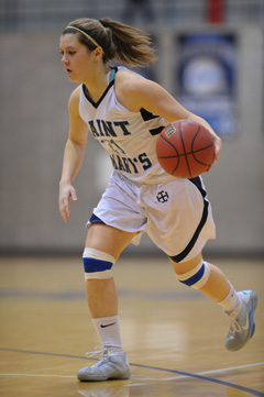 Maggie Ronan led the team with 16 points and nine rebounds in the Belles' win.