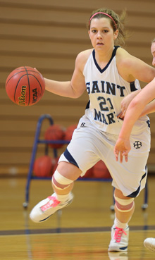 Maggie Ronan had a team-high 18 points in the Belles' win on Wednesday.