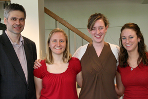 Bogdan Vajiac, Ashley Crish '11, Mary Zahm '10, and Emily Gore '11