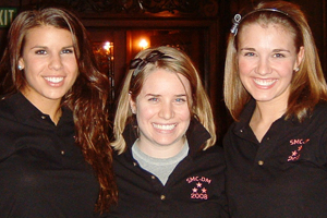 students Francesca Johnson, Maura Clougherty, and Pauline Kistka