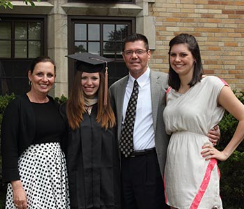 Diane DeMasi Meagher '82, Gabriella Meagher '15, Dennis Meagher, Alison Meagher '13