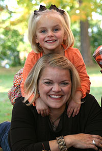 Pictured are Molly Schleeter Bell and her six-year-old daughter, Julia. Molly, an alumna of Saint Mary's College, will host a one-day seminar at the college titled “Bloom for Girls.” As a mother of a girl, Molly is passionate about promoting girls’ self e