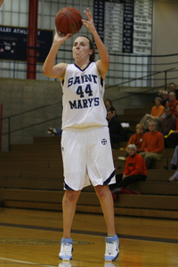 Beier throwing a basketball