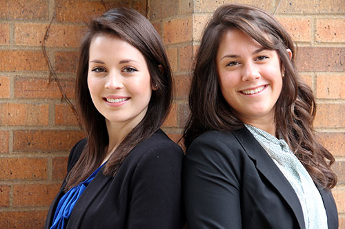 Annie Kennedy '14, left, and Sara Napierkowski '14 are among the 2014 Orr Fellows recently announced.