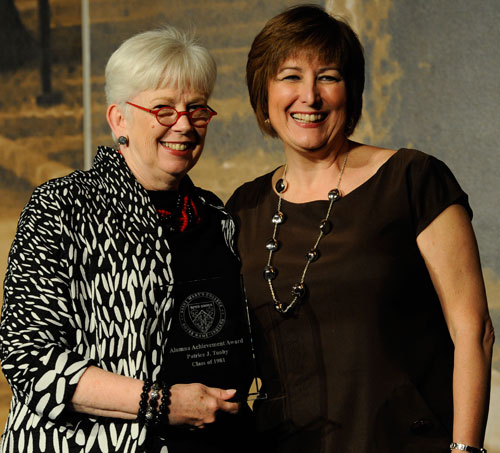 Saint Mary's College President Carol Ann Mooney, left, and Patrice Julia Tuohy '81