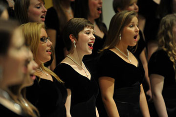 The Saint Mary's College Women's Choir is a 40-voice ensemble.