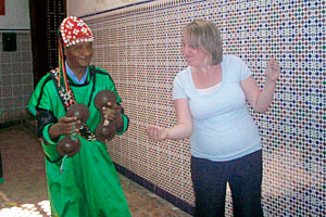 Angela dances during her study abroad in Spain.