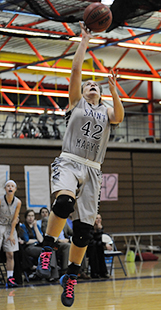 Ariana Paul goes up for her final bucket at home in the closing minutes against Calvin.