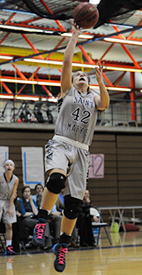 Ariana Paul goes up for her final bucket at home in the closing minutes against Calvin.