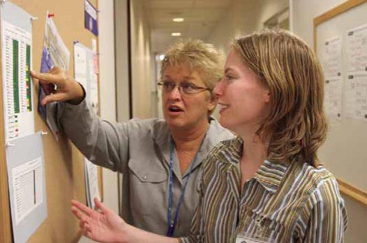 Sophia Del Fabro '08 and supervisor Sue Meyers