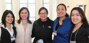 Left to right: Maricruz Cardenas, Sarah Barnes, Morgan Gay, Adriana Rodríguez, and Denise López